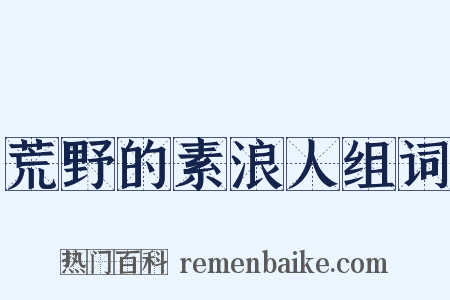 荒野的素浪人组词是什么意思的图片